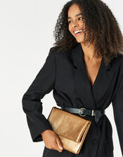 Foldover Clutch Bag, Bronze (BRONZE), large