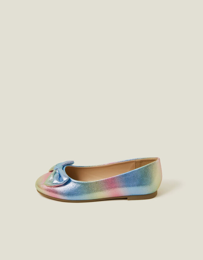 Girls Ombre Metallic Ballet Flats, Multi (PASTEL MULTI), large