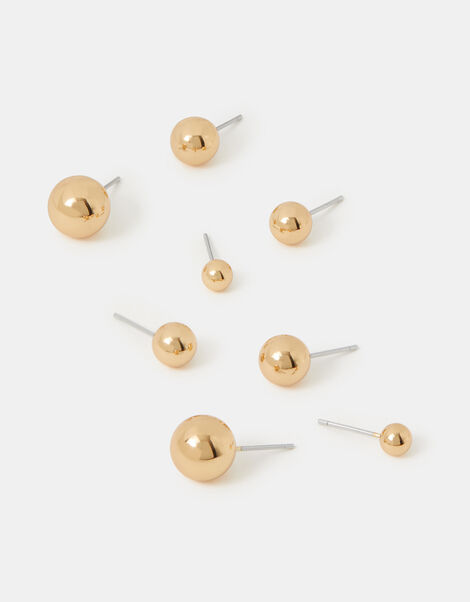 8-Pack Ball Stud Earrings, , large