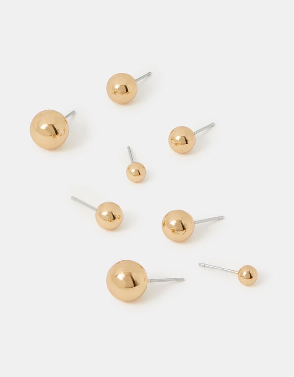 8-Pack Ball Stud Earrings, , large