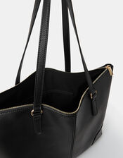 Plain Tote Bag, Black (BLACK), large