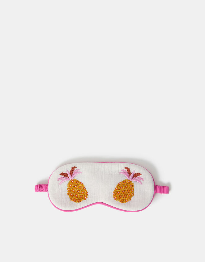 Pineapple Embroidered Sleep Mask, , large