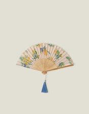 Floral Print Foldable Fan, , large