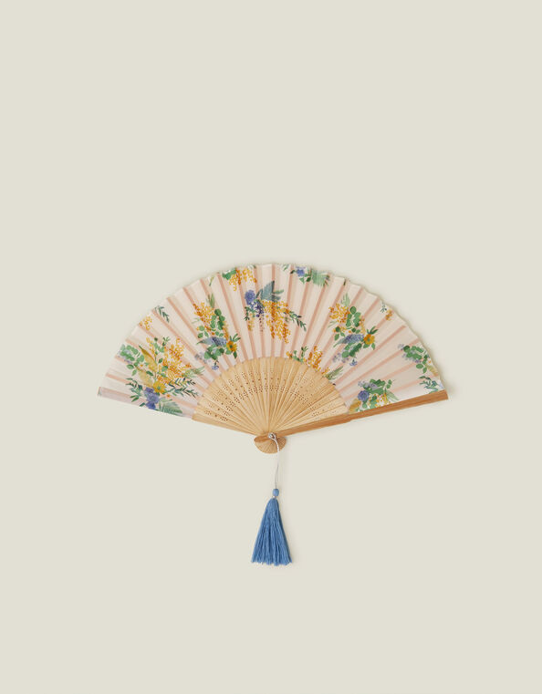 Floral Print Foldable Fan, , large
