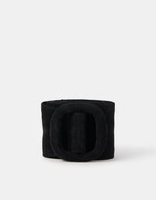 Suede Wide Waist Belt, Black (BLACK), large