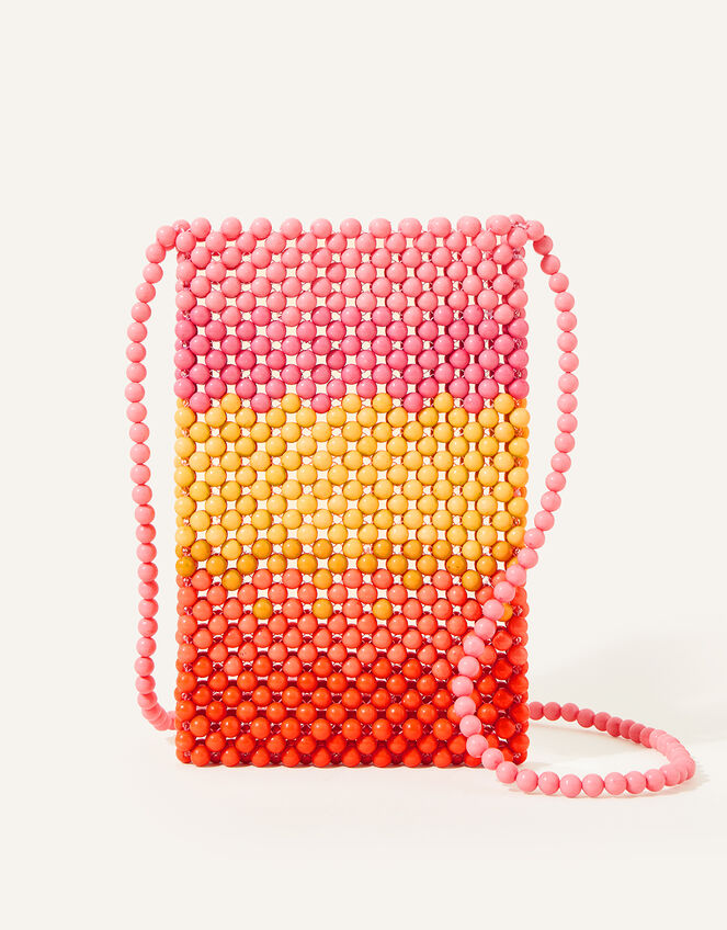 Beaded Cross-Body Phone Pouch, , large