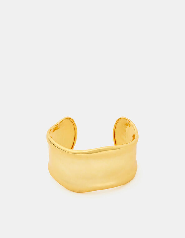 14ct Gold-Plated Molten Cuff Bracelet, , large