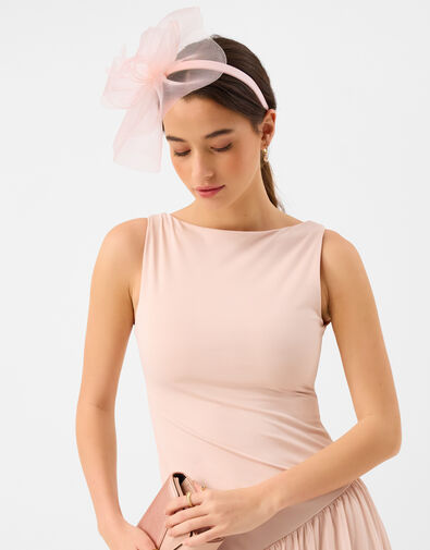 Mini Crin Fascinator, Pink (PALE PINK), large