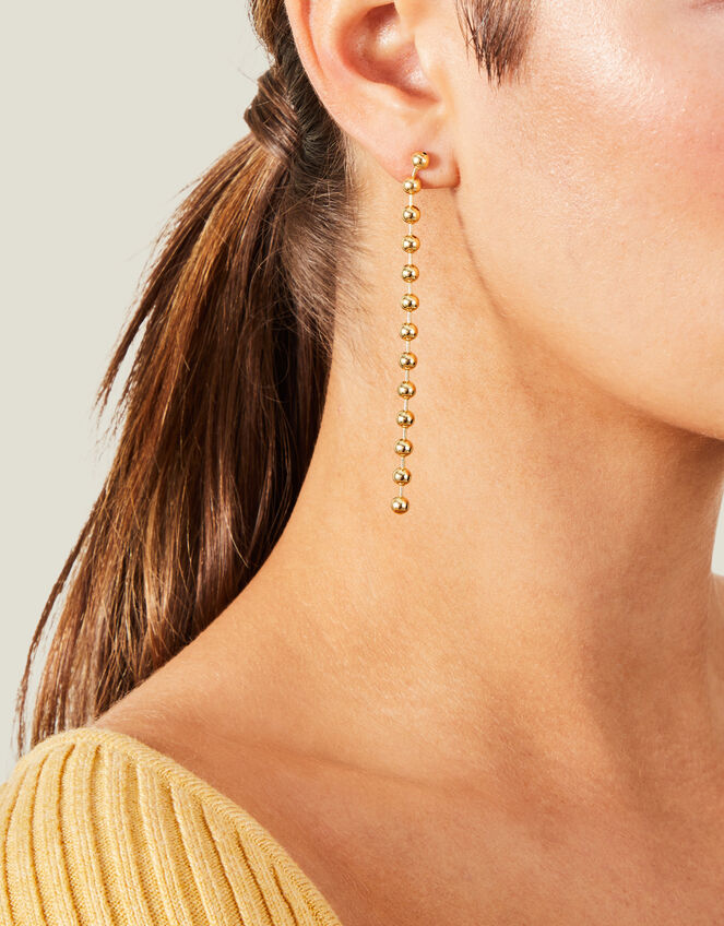 Bead Long Drop Earrings, , large