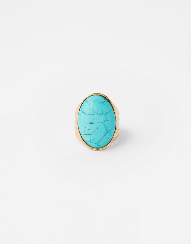 Statement Turquoise Ring, Blue (TURQUOISE), large