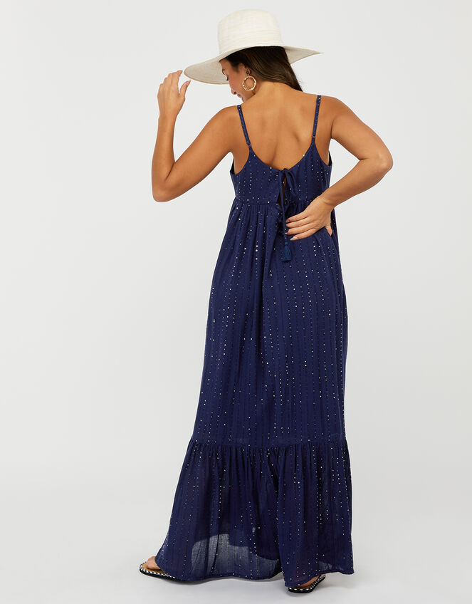 Sequin Maxi Dress, Blue (NAVY), large