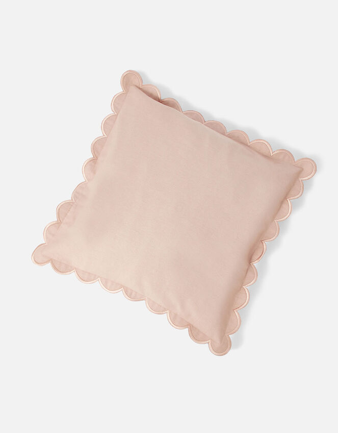 Scallop Edge Cushion Cover, Pink (PALE PINK), large