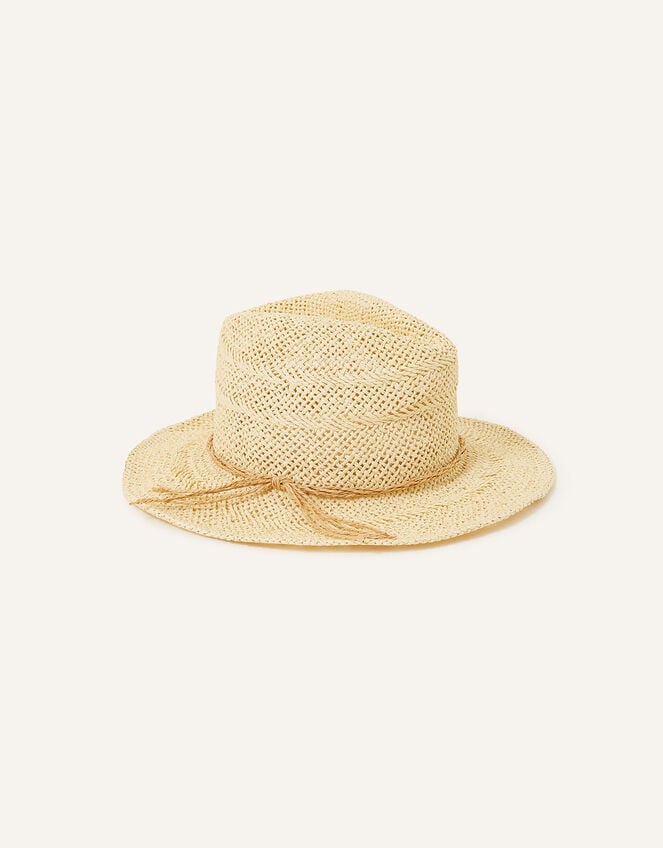 Straw Trim Hat, Natural (NATURAL), large