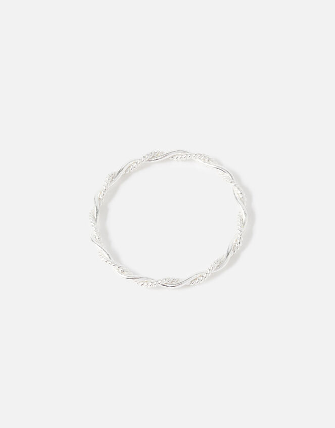 Sterling Silver Twisted Rope Ring, Silver (ST SILVER), large