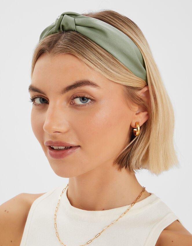 Satin Knot Headband, , large