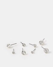 8-Pack Stone Stud Earrings, , large