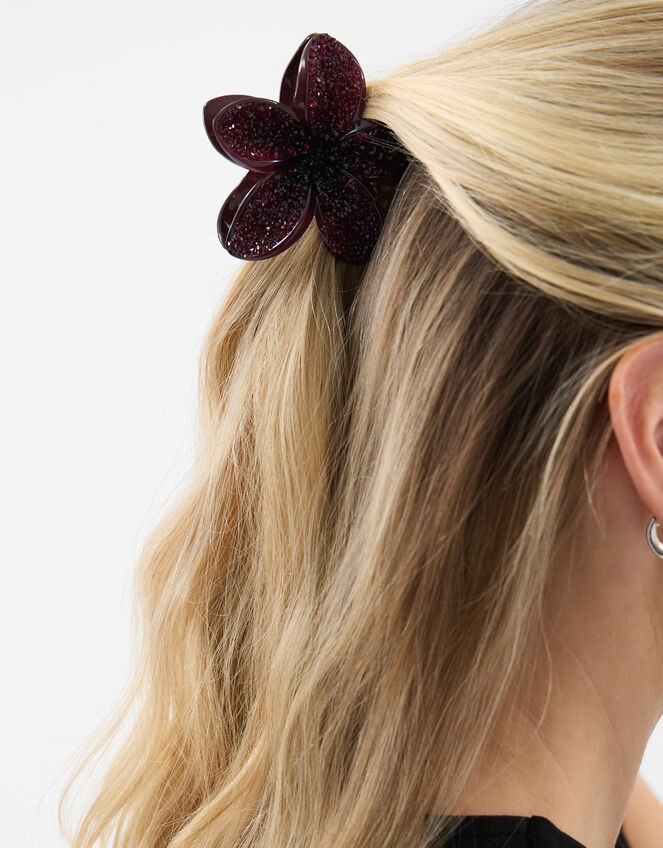 Sparkle Tropical Flower Claw Clip, , large