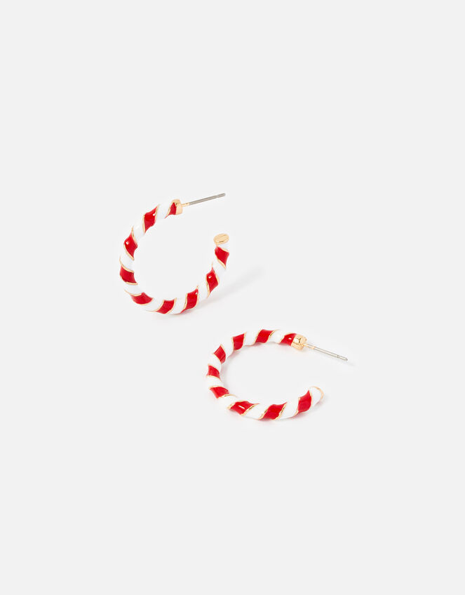 Candy Cane Hoop Earrings, , large