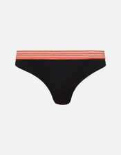 Bright Waistband Bikini Briefs, Black (BLACK), large