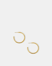 Stainless Steel Cubic Zirconia Hoop Earrings, , large