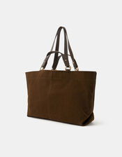 Multi Strap Suede Tote Bag, , large
