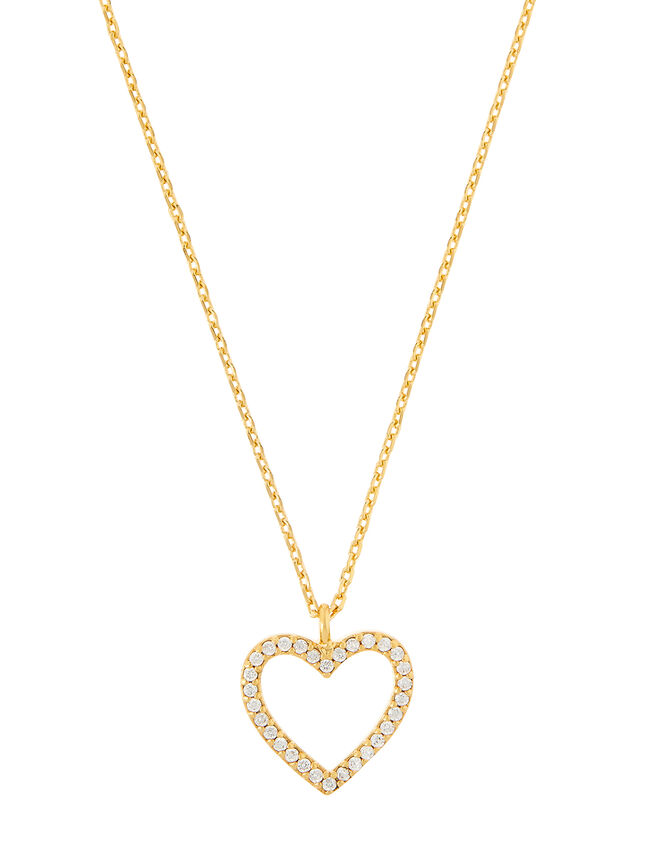 Sparkle Love Heart Pendant Necklace, , large