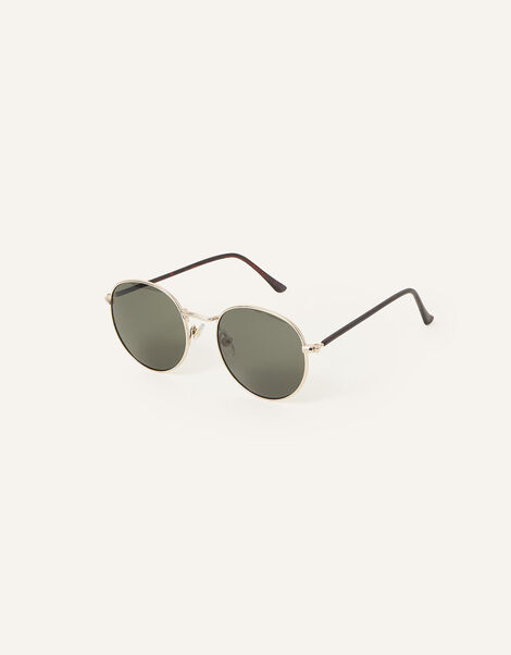 Round Metal Frame Sunglasses, , large
