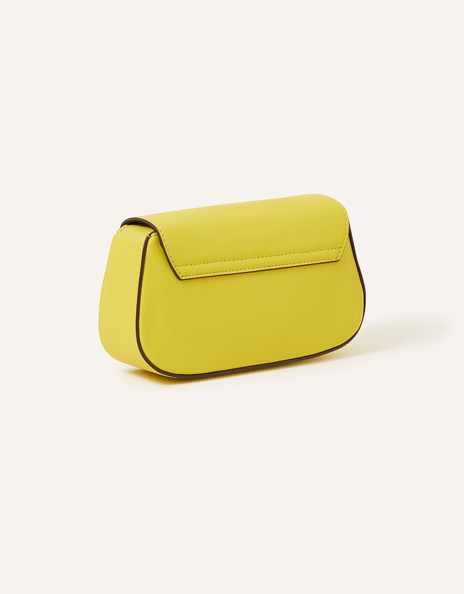 Small Saddle Cross-Body Bag, Yellow (YELLOW), large