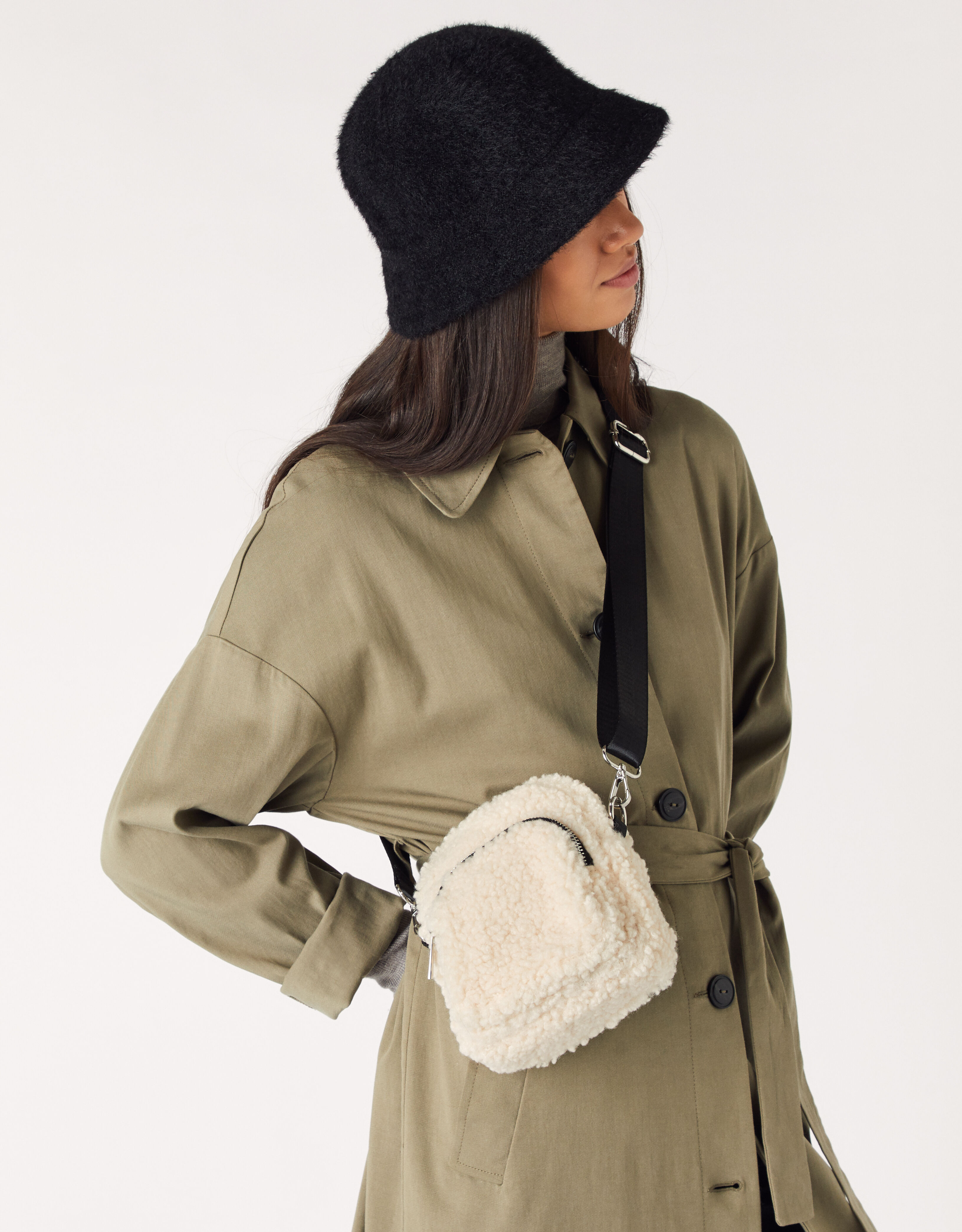 Fluffy Shearling Cross Body Bag Cross body bags Accessorize UK