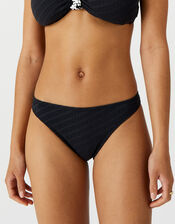 Textured Bikini Briefs, Black (BLACK WHITE), large