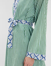 Dandelion Stripe Short Robe, Green (GREEN), large