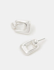 Mini Square Doorknocker Earrings, , large