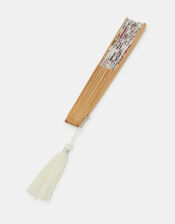 Floral Print Foldable Fan, , large