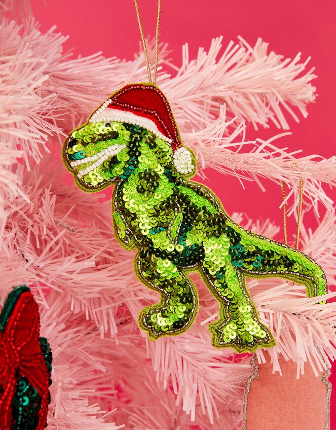 Embellished Dinosaur Hanging Decoration, , large