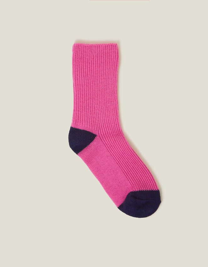 Cosy Rib Knit Socks, Pink (PINK), large