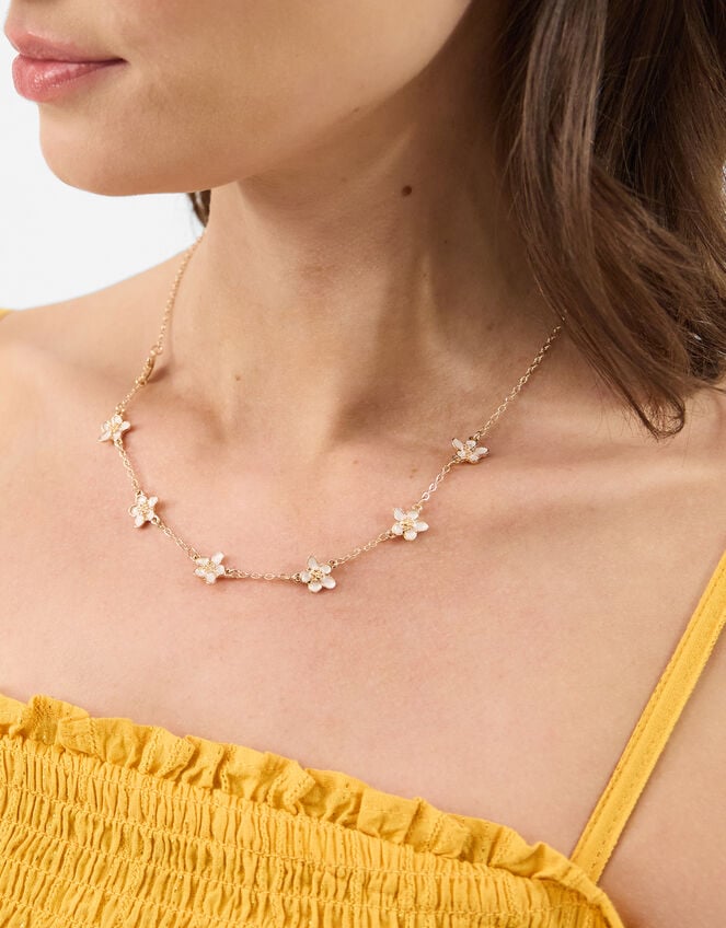 3-Pack Flower Chain Necklaces, , large