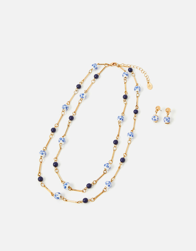 Country Retreat Bead Necklace and Earring Set, , large