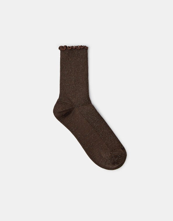 Frill Glitter Socks, , large