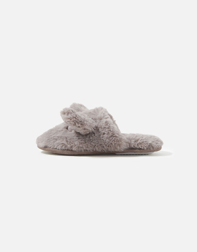 Girls Puppy Fluffy Mule Slippers, Mink (MINK), large