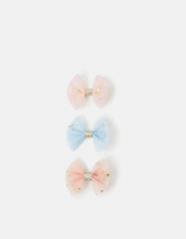 3-Pack Girls Bow Hair Clips, , large
