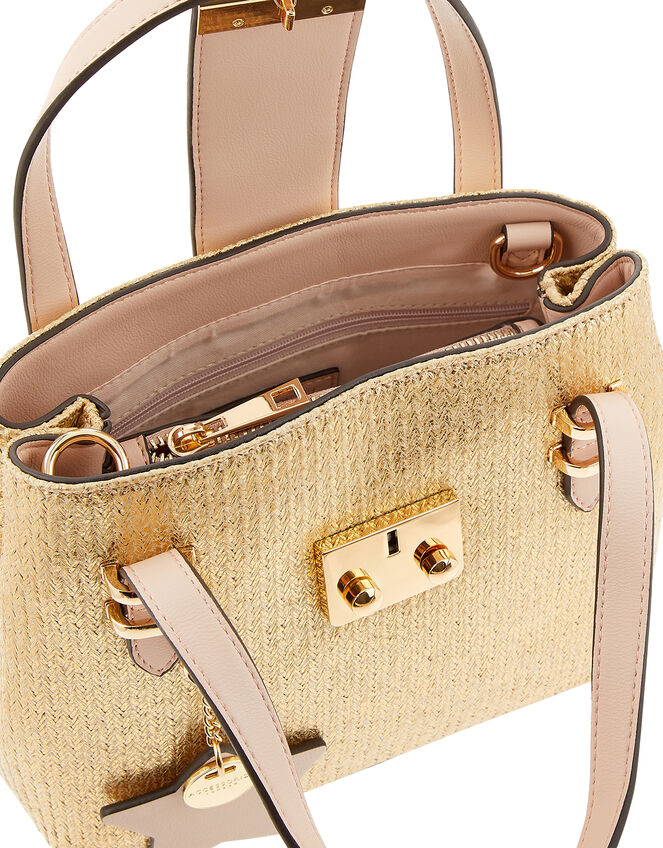 Metallic Bucket Handbag, , large
