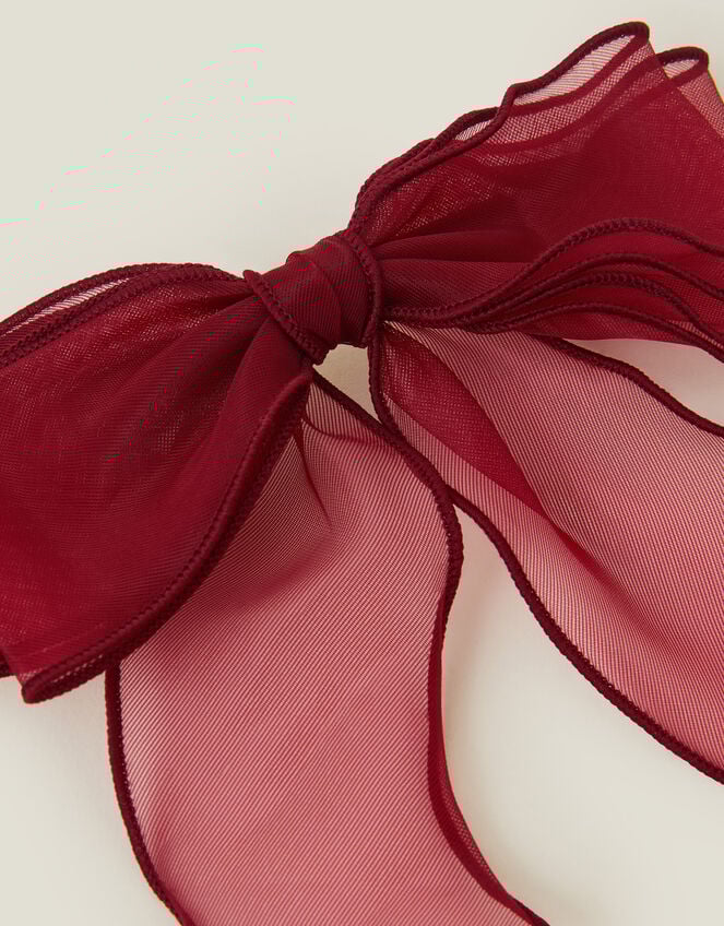 Organza Bow Hair Clip, , large