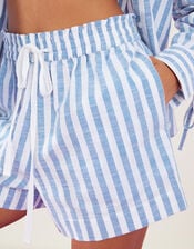 Stripe Co-ord Shorts, Blue (LIGHT BLUE), large
