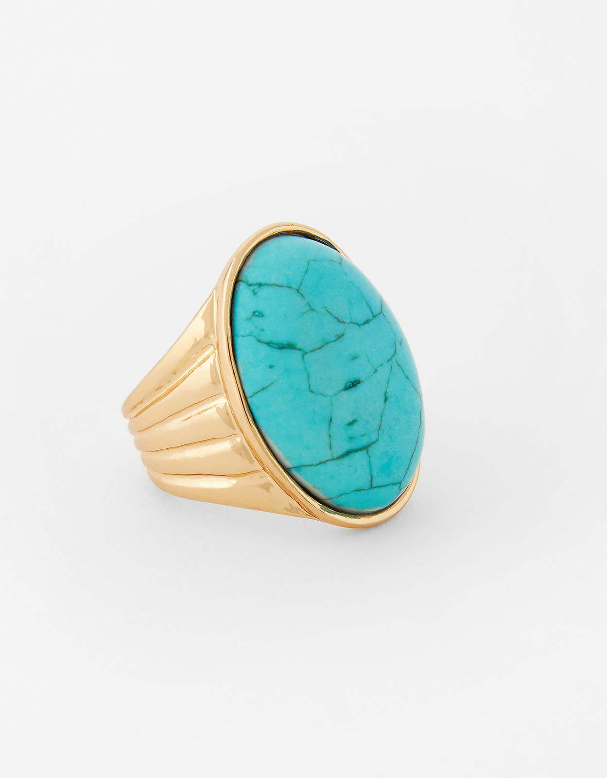 Statement Turquoise Ring Blue