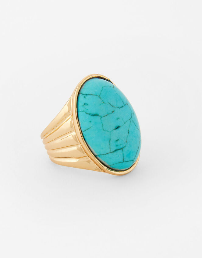 Statement Turquoise Ring, Blue (TURQUOISE), large