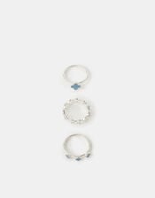3-Pack Clover Rings, Blue (BLUE), large