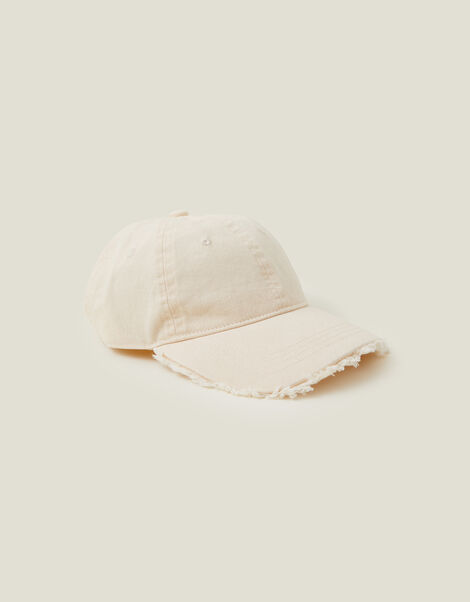 Raw Edge Baseball Cap, Natural (NATURAL), large