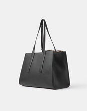Double Zip Laptop Shoulder Bag, , large