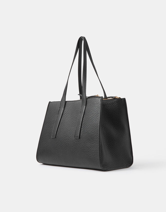 Double Zip Laptop Shoulder Bag, , large