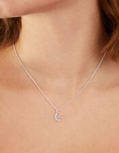 Moon and Star Pendant Necklace, , large